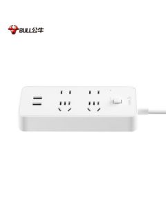 Bull New National Standard USB Power Strip/Socket GNV-UUA124 4 Outlets + Dual USB 1.5m (Unit)