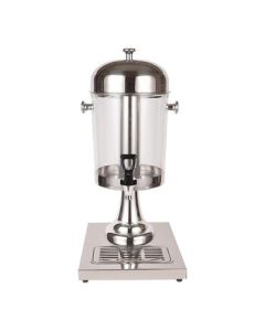 Jingbeier Stainless Steel Juice Dispenser Self-Service Beverage Machine Cold Drink Machine Juice Fountain Single Spout 8L Juice Container