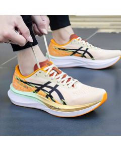 ASICS Men's Running Shoes MAGIC SPEED 4 Cushioned Comfort Breathable Sports Shoes Cream Yellow 44