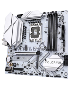 Colorful BATTLE-AX B760M-WHITE WIFI V20 DDR4 Cold Steel Motherboard for 12600KF/13490F/14600KF (Intel B760/LGA 1700)