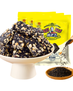 Huanglaowu Black Sesame Crisp 188g*3 Packs (Approx. 56 Pieces) - Snack, Crispy Candy, Bulk Wedding Candy, Sichuan Specialty