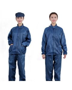 Yi Gong Ding Anti-Static Suit XXXL Size Striped Set with Matching Hat Dark Blue BYD Custom F6025