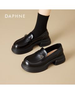 DAPHNE Daphne Women's Solid Color Loafers Office Work Shoes Black Size 38