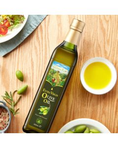 Grandpa's Farm 100% Extra Virgin Olive Oil for Stir-Frying, Authentic Spanish Imported Cold Dressing Edible Oil, 500ml