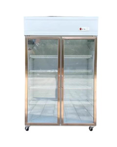 Zhuoxuesai Refrigerated Display Cabinet 1.2m*1.9m*0.7m Double Door Display Cabinet White / Unit
