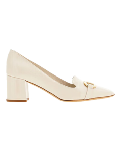 Ferragamo Women's White Gancini Buckle High Heels 0769258_1D _ Size 65/37 Gift for Girlfriend