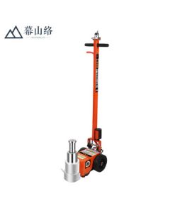 Mushanluo Pneumatic Horizontal Hydraulic Plated Jack for Bus, Truck, and Vehicle Repair - 30 Ton Straight Rod Plated Model