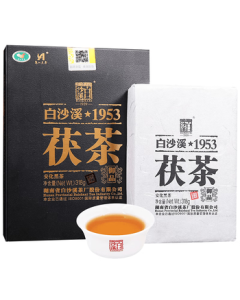 Baishaxi Tea Anhua Dark Tea Golden Flower Fu Brick Tea Hunan Specialty Fu Tea Imperial Grade Fu Brick Tea 318g Boxed