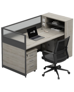 Lanran Office Desk Storage Financial Employee Workstation Partition Staff Desk Single Unit (Including Mobile Cabinet and Chair)