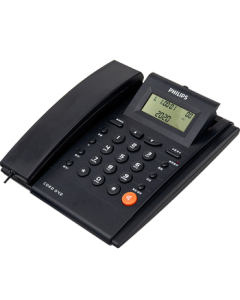 Philips (PHILIPS) Corded Telephone Landline for Home and Office, No Battery Required, Caller ID, Adjustable Screen CORD042 (Deep Sea Blue)