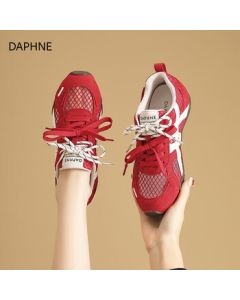 DAPHNE Da芙妮 Hot-Selling Women's Trainer Shoes Mesh 2025 New Summer Breathable Retro Sneakers Ballet-Inspired Casual Sports Shoes