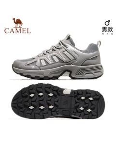 Camel (CAMEL) Taihang Hiking Shoes Men's Non-Slip Durable Trekking Sneakers F13A693006S Light Gray 39