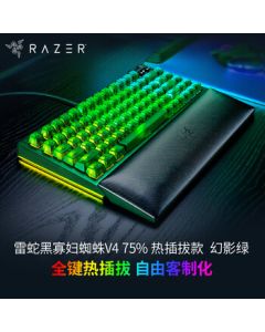 [Live Exclusive] Razer BlackWidow V4 75% Hot-Swappable Phantom Green GASKET Structure Custom Keyboard RGB Backlit Gaming Mechanical Keyboard