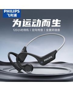 PHILIPS Bone Conduction Concept Open-Ear True Wireless Bluetooth Headphones for Sports and Running, Clip-On Design, Long Battery Life, Premium Noise Cancellation, Compatible with Apple and Huawei TAA1708