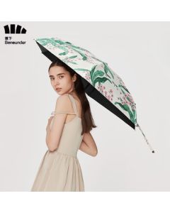 Banana Under Pocket Series Five-Fold Mini Sun & Rain Umbrella - Floral Shadow