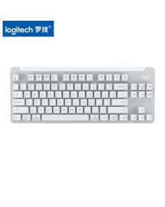 Logitech K855 Wireless Mechanical Keyboard - Preferred Series, Wireless Bluetooth Keyboard for Gaming and Office, 84 Keys, White, TTC Red Switch, Includes Logi Bolt Receiver