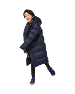 Decathlon Kids' Long Winter Hooded Jacket for Boys KIDD Black XL-4756172