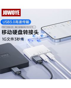 JOWOYE iPhone Adapter External USB 3.0 Flash Drive for Mechanical/Mobile Hard Drive Type-C/iPad Tablet Keyboard Mouse Camera OTG Cable