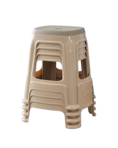 Shuliang Plastic Stool Chair Set of 4, Thickened Round Chairs for Home, Dining Room, Living Room, Simple and Stylish Adult Chairs