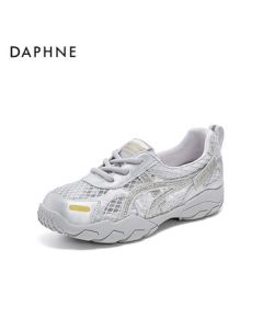 Daphne Casual Sports White Sneakers for Women New Summer Ballet Training Shoes 4025101726 Single Mesh Silver 37