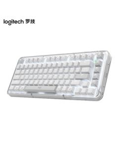 Logitech Amber Series K75M Wireless Mechanical Keyboard - AI Customizable Office & Gaming Keyboard with Hot-Swappable Marble Switches, Pebble Keystroke Sound, White
