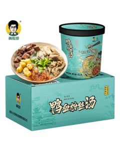 Professor Huang Nanjing Duck Blood Vermicelli Soup Specialty Old Duck Soup Instant Breakfast Midnight Snack Gift Box 240g*6 Cups Whole Case