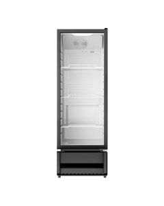 Midea 318L Display Cabinet Refrigerator, Air-Cooled Countertop Single-Door Beverage Cooler, Cake Showcase, Flower Display, Wine & Fruit Store Convenience Fridge Freezer SC-318GM(EB) Black