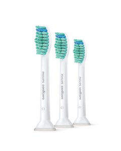 Philips Electric Toothbrush Heads - Basic Clean, 3x Plaque Removal, 3-Pack HX6013, Compatible with DiamondClean 3 Series HX51/HX3/HX6