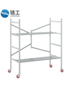 Liangong Scaffold - Movable, Foldable, Connectable Frame for Reinforced Building Exterior Decoration and Construction, 1.2mm Anti-Slip Platform with Wheels, 140*70*165cm