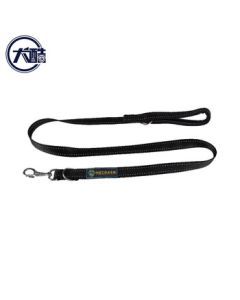 Quanku Leash - Professional Dog Training Equipment, Working Dog Leash with Steel Hook, Black 1.5m