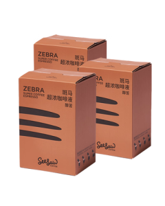 Seesaw Zebra Ultra-Concentrated Black Coffee Liquid 33ml*12 Strips, Rich Bitter Flavor, Large Capacity Cold Brew Concentrated Iced Americano