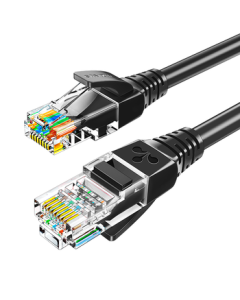 SAMZHE CAT5e High-Speed Gigabit Ethernet Cable 2m - Engineering/Broadband Computer Home Use Patch Cord, Finished Network Cable, Black SH-1020