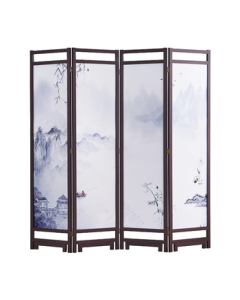 Warner New Solid Wood Screen Partition Modern Minimalist Movable Folding Home Curtain Living Room New Chinese Style Sliding