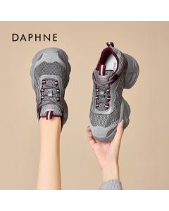 DAPHNE Daphne Platform Chunky Sneakers for Women Casual Athletic Running Shoes Grey Size 36