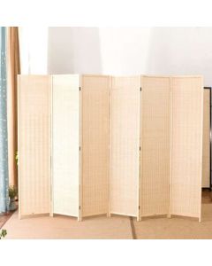 Hongjian Bamboo Screen - Minimalist Bamboo Woven Room Divider, Foldable Partition for Dining Room, Hotel Lobby Decor, Portable Folding Screen