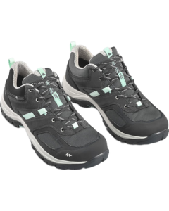 Decathlon Outdoor MH100 Women's Waterproof Hiking Shoes Breathable Walking Shoes Black Green 39-4194551