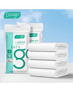 Freego Disposable Bath Towel for Adults - Extra Large, Thick, Portable Travel Towel (Non-Compressed) - 1 Piece [Brand Direct Supply, Reliable Quality]