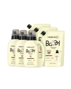 Engnice Baby Laundry Detergent, Enzyme Soft Care Laundry Liquid for Infants and Children (3 Bottles and 3 Bags, Total 7.8 lbs)