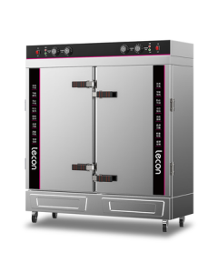 Lecon (lecon) Double-door Rice Steamer Cabinet Commercial Large-scale Catering Equipment Electric Steamer Rice Cooker with Timer [304 Material Steam Tray] LC-DK-DSZFG24