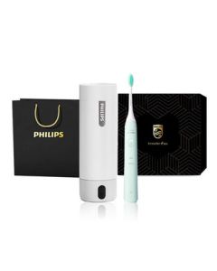 PHILIPS Travel Electric Kettle 400ml Thermos Cup & Sonicare Toothbrush Starry Gift Set - Perfect Gift for Boyfriend, Husband, or Dad on Holidays