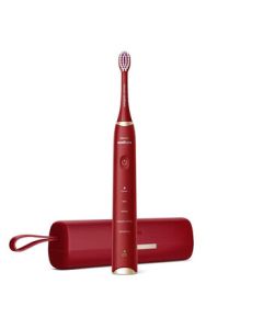 PHILIPS Electric Toothbrush Rechargeable Sonic Vibration Toothbrush with 5 Modes for Whitening and Gum Care HX2491/02 Burgundy Red