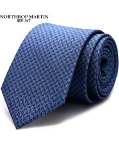 Norths.Martin Premium Silk Tie for Men, Formal Business Suit, Groom Wedding Hand-Tied Blue Gift Box JY81