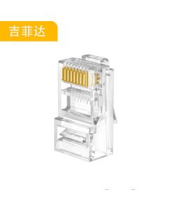 Jifeida Cat5e RJ45 Connector, Unshielded Gold-Plated 8P8C Network Plug, 100pcs/Pack