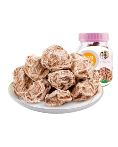 Hua Wei Heng Sweet Cream-Flavored Preserved Plum 110g/Can, Dried Fruit Snack for Office, Hydrating and Refreshing