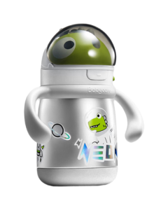 babycare Antibacterial Insulated Cup with Straw for Babies, Infant Learning Cup, Pure Titanium Water Bottle in Moon Rock Silver - 3000ml - Inner Titanium Version