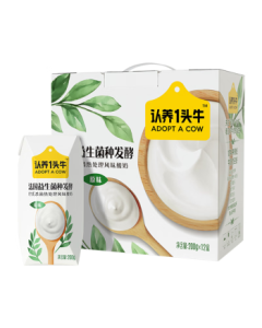Adopt A Cow Shelf-Stable Original Yogurt 200g*12 Boxes Children's Flavor Yogurt/90% Raw Milk Content Bulk Purchase Mid-Autumn Festival Gift