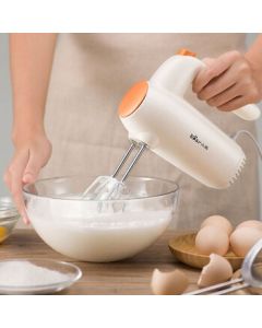 Bear Egg Beater, Cream and Milk Foam Whisk, Mini Egg Mixer, Dual Rod with 5 Speeds, Model DDQ-B01K1