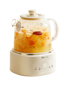 Bear All-Glass Health Kettle, Thermostatic Kettle, Multi-Functional Tea Kettle, 1L Capacity, Metal-Free Water Boiler, 24H Preset & Keep Warm, YSH-P10Q7