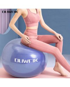 Deweike Extra Thick Non-Slip Yoga Ball for Adults – Professional Balance & Core Training, Blue, 55cm