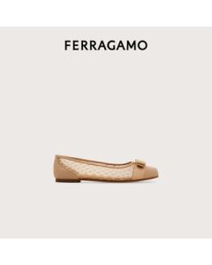 Ferragamo Women's Beige Ballet Flats 0779580_1D _ 60 Gift for Girlfriend
